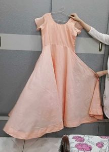 Elegant Pink Embroidered Gown
