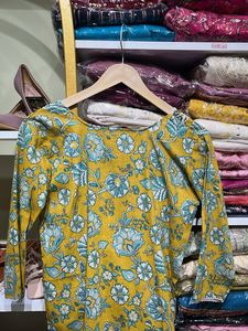 Yellow Floral Kurta Set
