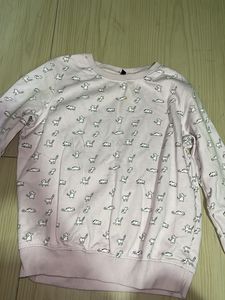 Pink Bunny Print Sweatshirt
