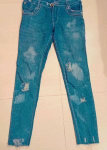 Distressed Skinny Jeans For Women,Size 28