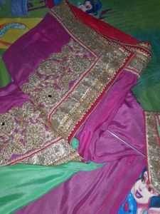 Beautiful Embroidered heavy Saree