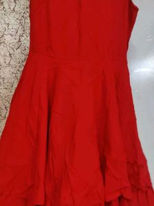 Chic Red Tiered Fit and Flare Dress