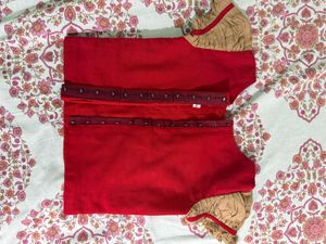 Red Embroidered Blouse