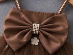 Brown Tutu Dress with Big Bow