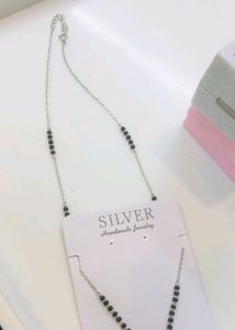 Zirconia Diamond Mangalsutra Pure Silver 925