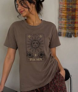 Y2K Graphic Print "The Sun" T-Shirt