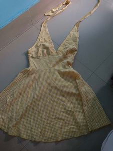 Cute Gingham Halter Dress