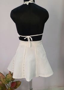 White Crochet Padded Beach Wear Bralette