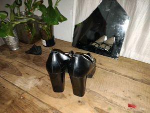 Ochirly Black Mary Jane Block Heels|Pointed Toe