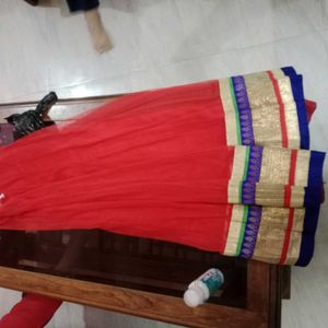 Stunning Red &amp; Blue Lehenga Choli