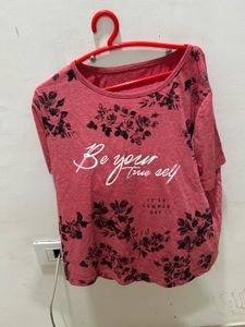 Pink Floral Graphic T-Shirt