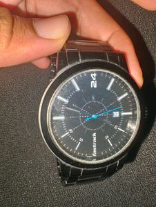 Fastrack Tripster Quartz Analog with Date Black Di