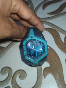 Stylish Teal and Black Watch