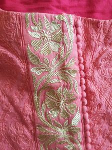 Pink Embroidered Kurta (Women)
