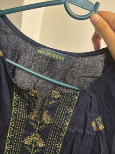 Stylish Navy Blue Kurta