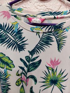 Tropical Print Long Sleeve Top