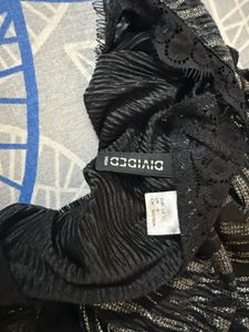 H&amp;M_Sparkly Black &amp; Silver Cami