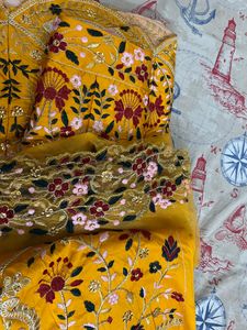 heavy embroidered lehanga