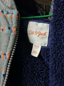 Cozy Graphic Print Zip-Up Hoodie