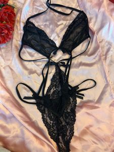 Black Lace Teddy Bodysuit