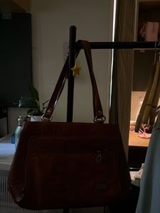 Chic Brown Leather Shoulder Bag