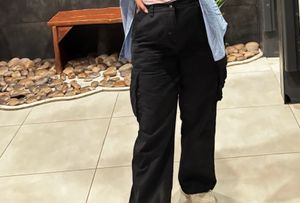 Black Cargo Pants with seven pockets!