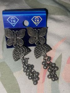 Boho Butterfly Jhumka Earrings
