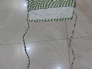 Green &amp; White Checkered Cropped Top