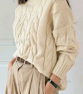 New with tag Cream Cable Knit Turtleneck Sweater