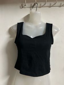Classic Black Square Neck Tank Top