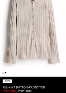 Ribbed Knit Button-Up Cardigan