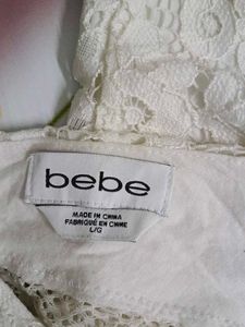 Bebe White Lace Bralette