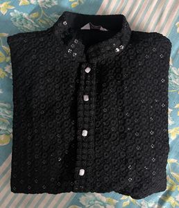 Jompers Black kurta men