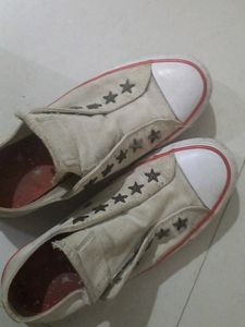 Converse White Canvas Shoes