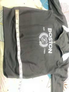 Boston Embroidered Quarter Zip Sweatshirt