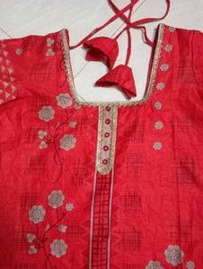 Red Floral Print Kurti