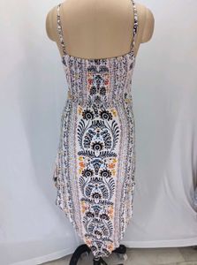 Boho Floral Print Spaghetti Strap Dress