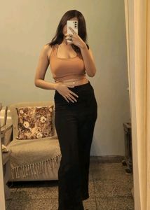 Black Bootcut Trousers,✔️👒