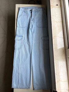 Denim Cargo Jeans