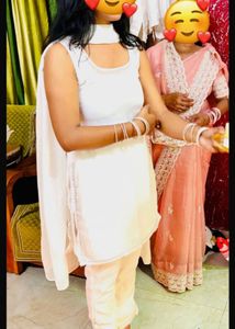 y2k White Kurta Set with Dupatta