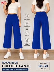 H&amp;M Royal Blue Culotte Pants | High Waist