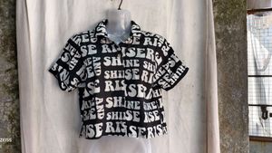 I. Trendy Graphic Print Cropped Shirt