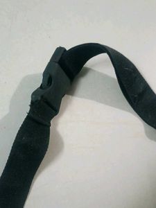 Unisex Black Leather Fanny Pack