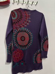 Purple Sweater with Bohemian Design