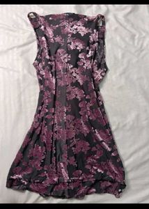 Velvet Floral Mini Dress