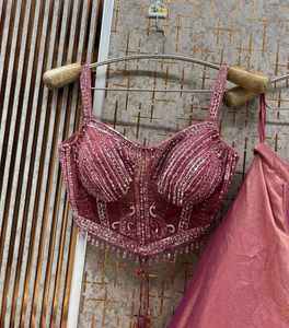 Designer Pink Sequined Lehenga Choli