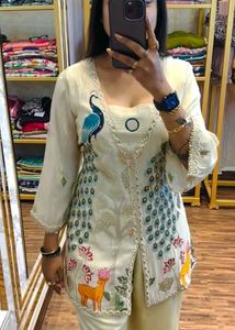 Beautiful Tussar Silk Cord Set
