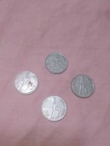 गैंडा logo coin 25 paisa