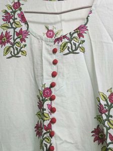 Floral Print Cotton Kurti