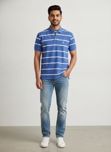 Ralph Lauren Blue stripe Polo tshirt